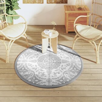 Buitenkleed ARAKIL &Oslash; 120 cm polypropeen lichtgrijs 3