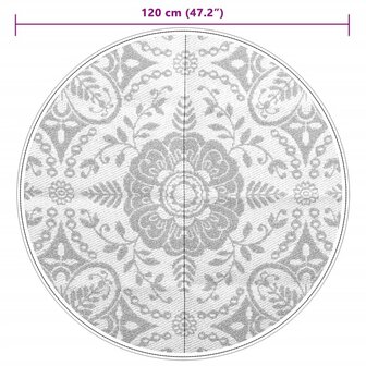 Buitenkleed ARAKIL &Oslash; 120 cm polypropeen lichtgrijs 6