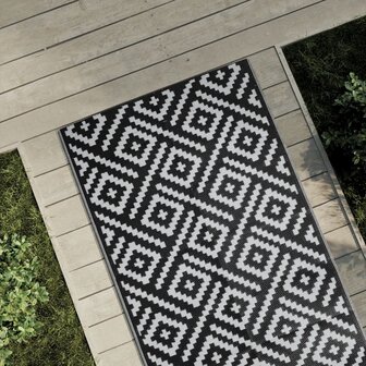 Buitenkleed ARAKIL 80x150 cm PP wit en zwart 1