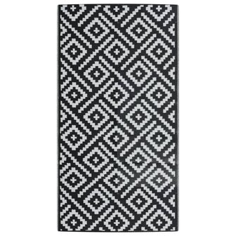 Buitenkleed ARAKIL 80x150 cm PP wit en zwart 2