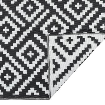 Buitenkleed ARAKIL 80x250 cm polypropeen wit en zwart 5