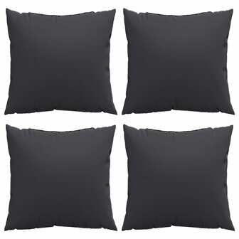 Bankkussens 4 st 60x60 cm stof zwart 4