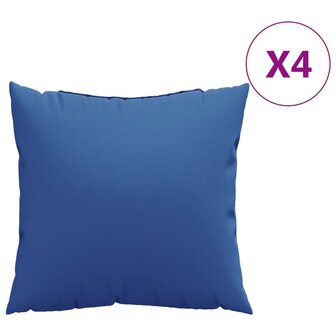 Bankkussens 4 st 60x60 cm stof koningsblauw 2