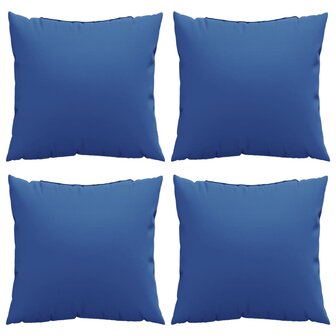 Bankkussens 4 st 60x60 cm stof koningsblauw 4