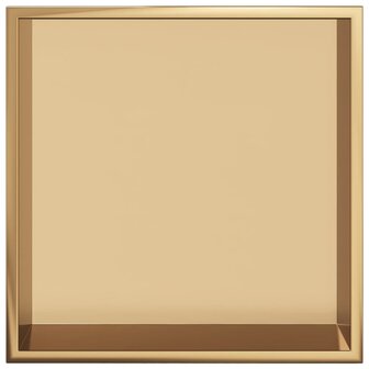 Douchenis 32x32x9 cm roestvrijstaal geborsteld goudkleurig 4