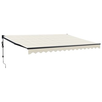 Luifel automatisch uitschuifbaar 4x3 m cr&egrave;mekleurig 2