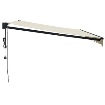 Luifel automatisch uitschuifbaar 4x3 m cr&egrave;mekleurig 4