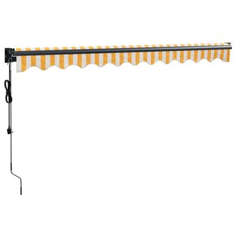 Luifel automatisch uitschuifbaar 3x2,5 m geel en wit 6