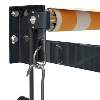 Luifel automatisch uitschuifbaar 4x3 m geel en wit 7