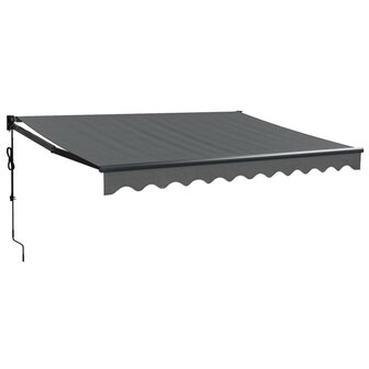 Luifel automatisch uitschuifbaar 3x2,5 m antracietkleurig 2