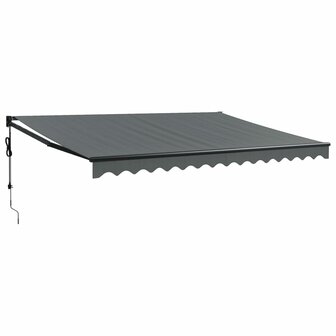 Luifel automatisch uitschuifbaar 4x3 m antracietkleurig 2