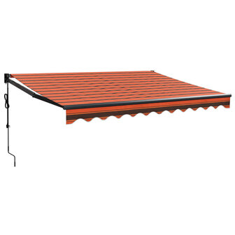 Luifel automatisch uitschuifbaar 3,5x2,5 m oranje en bruin 2