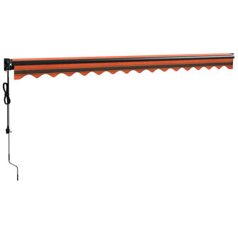 Luifel automatisch uitschuifbaar 4x3 m oranje en bruin 6