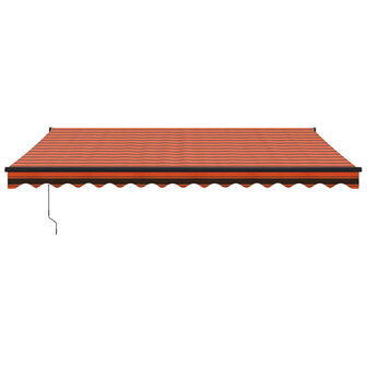 Luifel automatisch uitschuifbaar 4,5x3 m oranje en bruin 3