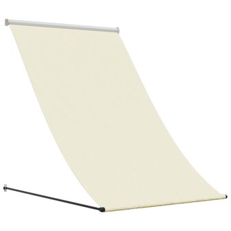 Luifel uittrekbaar 100x150 cm stof en staal cr&egrave;mekleurig 2