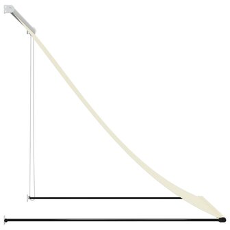 Luifel uittrekbaar 100x150 cm stof en staal cr&egrave;mekleurig 4