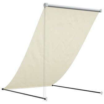 Luifel uittrekbaar 100x150 cm stof en staal cr&egrave;mekleurig 5