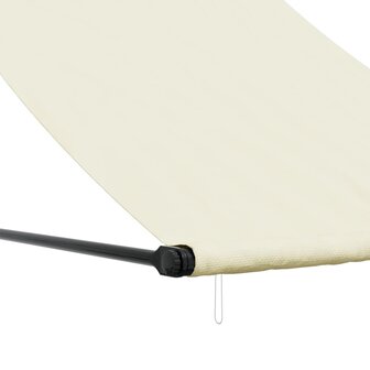 Luifel uittrekbaar 100x150 cm stof en staal cr&egrave;mekleurig 7