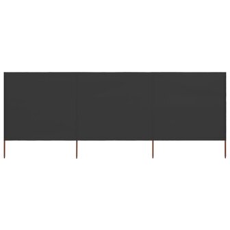 Windscherm 3-panelen 400x80 cm stof antraciet 1
