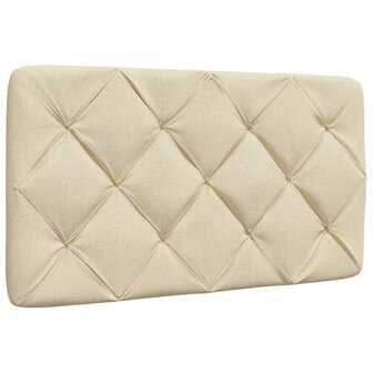 Bed met matras stof cr&egrave;mekleurig 90x190 cm 9