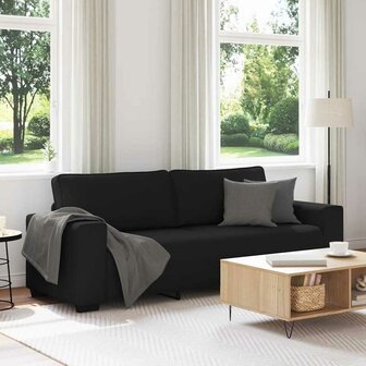 3-zitsbank 180 cm stof zwart 1