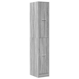 Apothekerskast 30x41x174,5 cm bewerkt hout grijs sonoma eiken 3