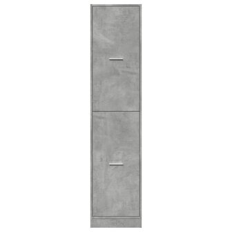 Apothekerskast 40x41x174,5 cm bewerkt hout betongrijs 5