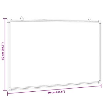 Whiteboard magnetisch 80x50x1,7 cm aluminium 6