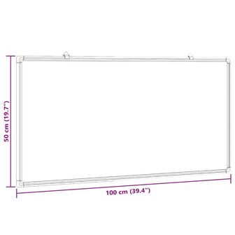 Whiteboard magnetisch 100x50x1,7 cm aluminium 6