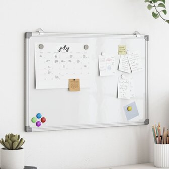 Whiteboard magnetisch 80x60x1,7 cm aluminium 1