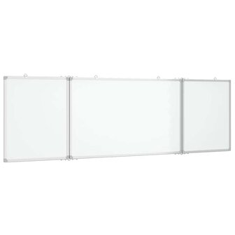 Whiteboard magnetisch inklapbaar 160x50x1,7 cm aluminium 2