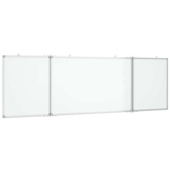 Whiteboard magnetisch inklapbaar 160x60x1,7 cm aluminium 2