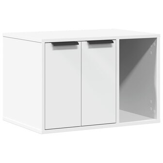 Kattenbakkast 60x40x40 cm bewerkt hout wit 2