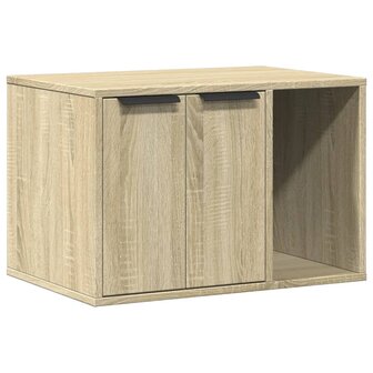 Kattenbakkast 60x40x40 cm bewerkt hout sonoma eikenkleurig 2