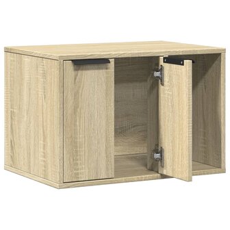 Kattenbakkast 60x40x40 cm bewerkt hout sonoma eikenkleurig 4