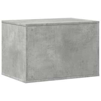 Kattenbakkast 60x40x40 cm bewerkt hout betongrijs 7