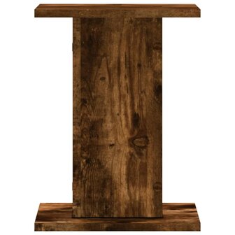 Speakerstandaards 2 st 30x30x40 cm bewerkt hout gerookt eiken 4