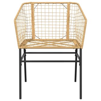 3-delige Tuinset poly rattan glas bruin 5