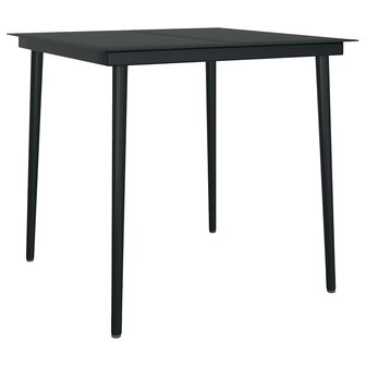 3-delige Tuinset met kussens poly rattan glas zwart 6