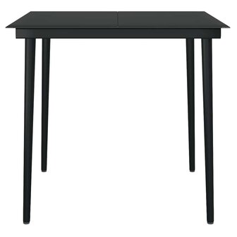 3-delige Tuinset met kussens poly rattan glas zwart 7