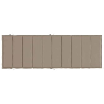 Ligbedkussen 186x58x3 cm oxford stof taupe 5