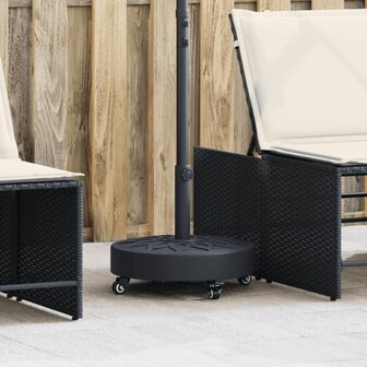 Parasolvoet met wielen voor stok van &Oslash;38 / 48 mm 27 kg rond 1