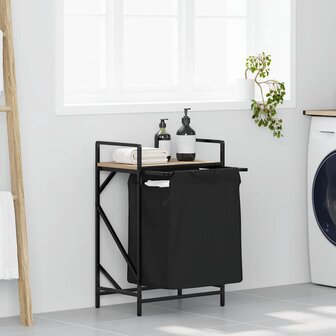 Wasmand 1 vak met plank sonoma eikenkleurig 1