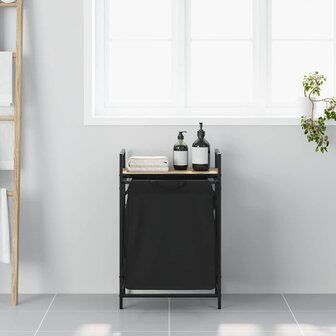 Wasmand 1 vak met plank sonoma eikenkleurig 3
