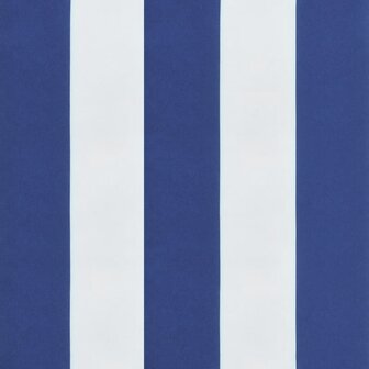 Stoelkussens 2 st hoge rug gestreepte stof wit en blauw 9