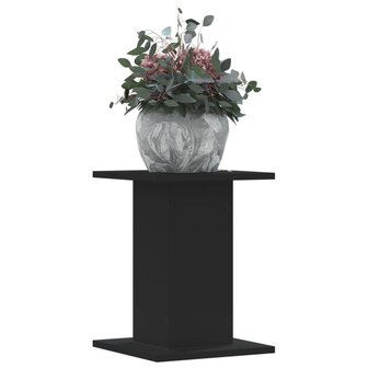 Plantenstandaards 2 st 30x30x40 cm bewerkt hout zwart 1