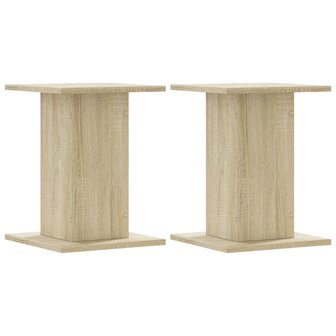 Plantenstandaards 2 st 30x30x40 cm bewerkt hout sonoma eiken 2