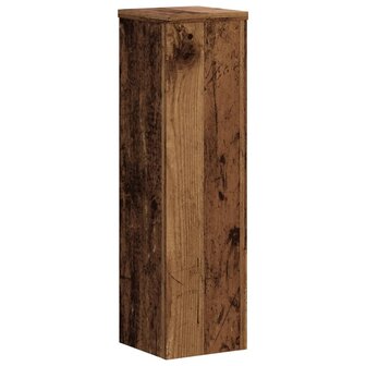 Plantenstandaards 2 st 17x17x60 cm bewerkt hout oud houtkleurig 4