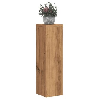 Plantenstandaards 2 st 17x17x60 cm hout artisanaal eikenkleurig 3