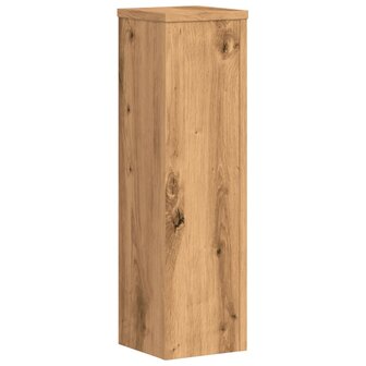 Plantenstandaards 2 st 17x17x60 cm hout artisanaal eikenkleurig 7